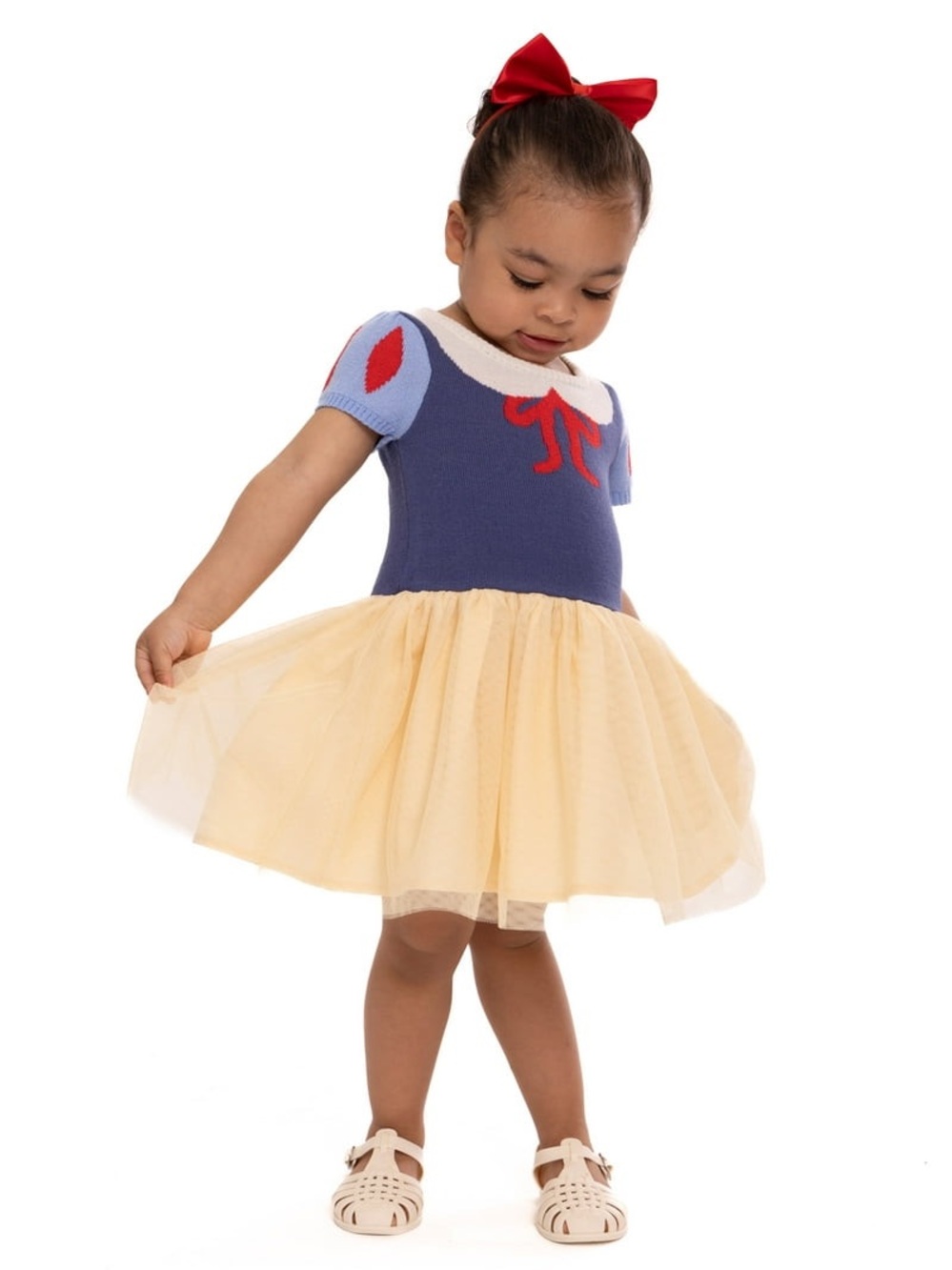 Disney Princess Snow White Sweater Tutu Dress Blue Yellow 18M
